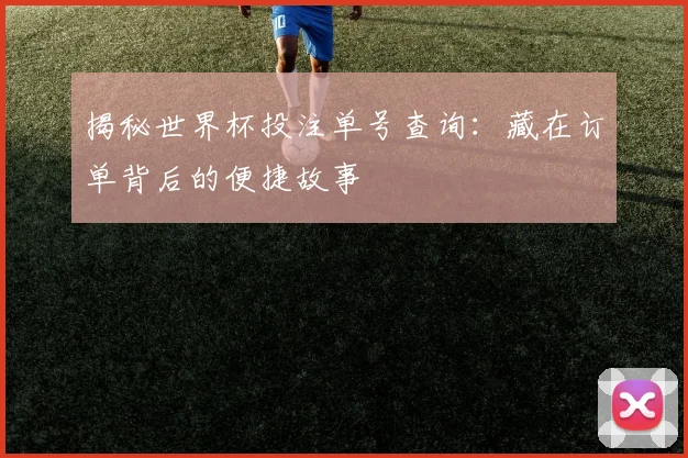 揭秘世界杯投注单号查询：藏在订单背后的便捷故事